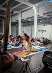 Sara Bigatti teaching at Yoga Festival Milan